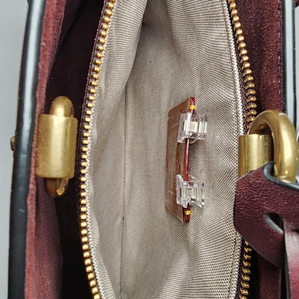 CL838 Coach 1941 Bordeaux Cooper Carryall in Colorblock with Border Rivets - Picture 10 of 12